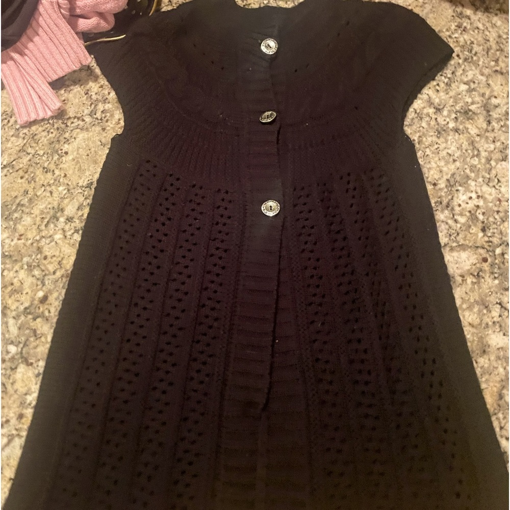 Black knitted blouse